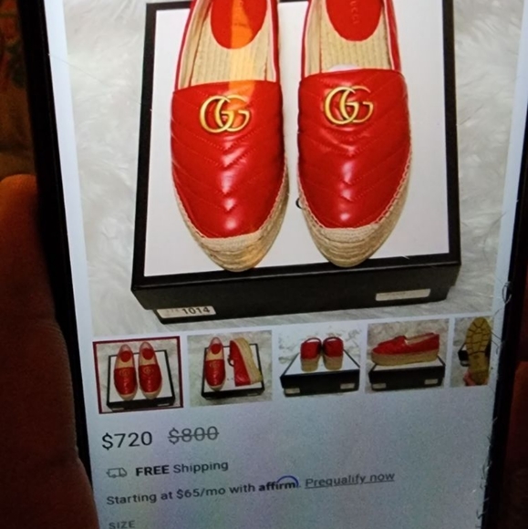 Red gucci shoes,size 10 - Picture 2 of 6